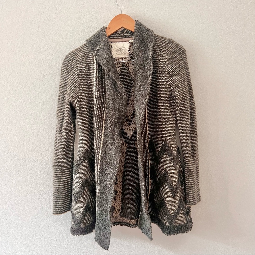 Anthropologie Angel of the North Wool Blend Cardigan Sweater Sz SP